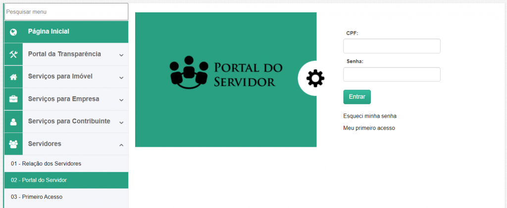 Portal do Servidor :: Esqueci a Senha